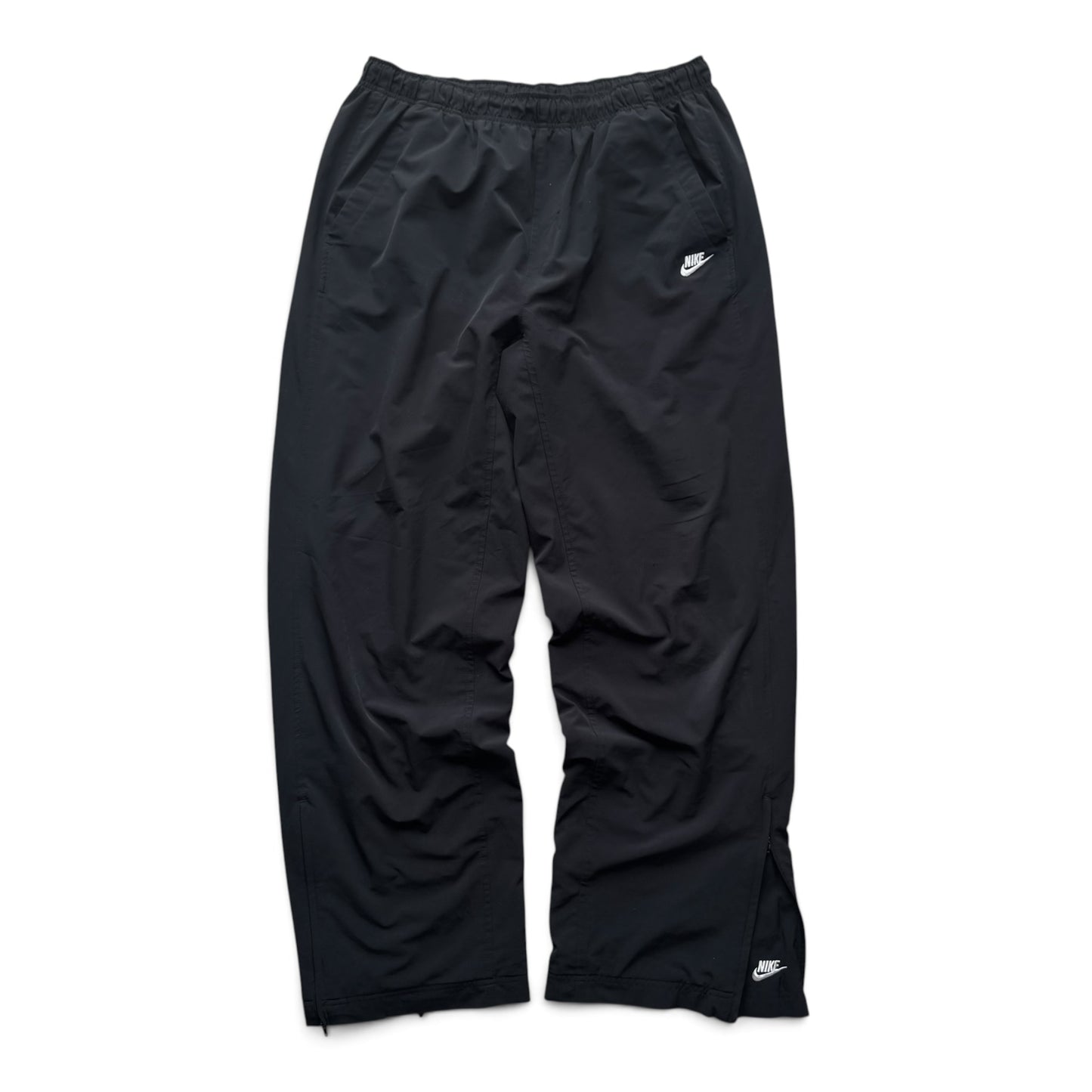 SUPER RARE 2000s Baggy Nike Trackpants Black - (XL)