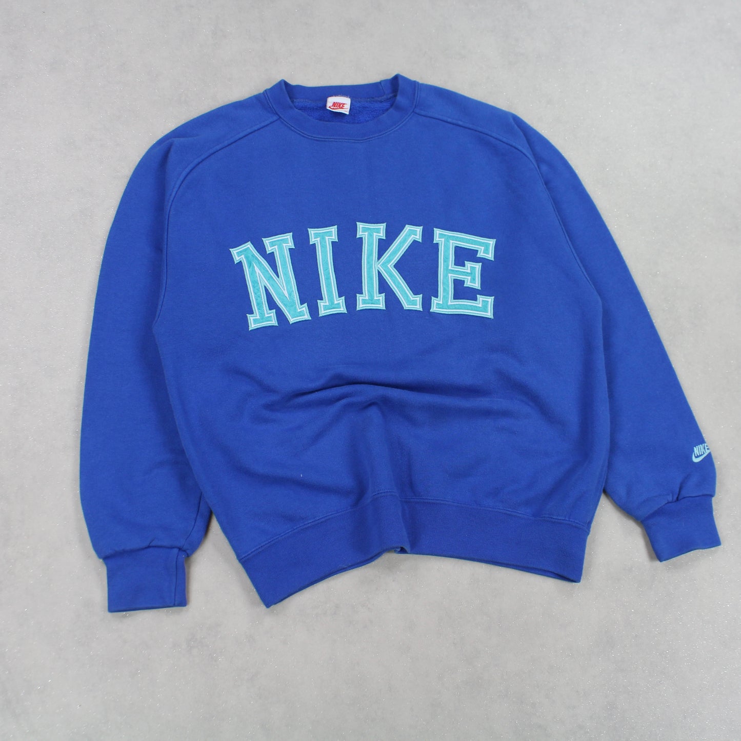 VERY RARE 1990s Nike Spell Out Sweatshirt Blue - (S)