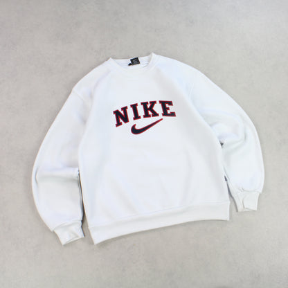 RARE 90s Nike Spell Out Sweatshirt White - (XS)