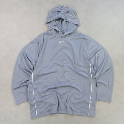 RARE 00s Basketball Nike Hoodie Grey - (XL)