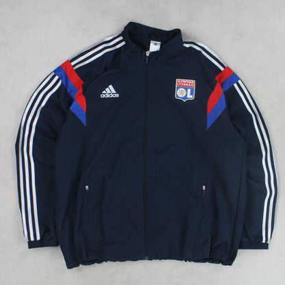 RARE 00s Adidas Lyon Track Jacket Navy - (XL)