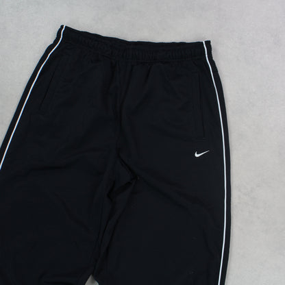 RARE 00s Baggy Nike Trackpants Black - (M)