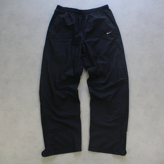 RARE 2000s Baggy Nike Trackpants Black - (M)