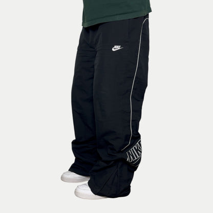 RARE 2000s Baggy Nike Trackpants Black - (XL)
