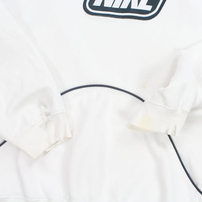 SUPER RARE Vintage 00s Nike Spell Out Hoodie White - (M)