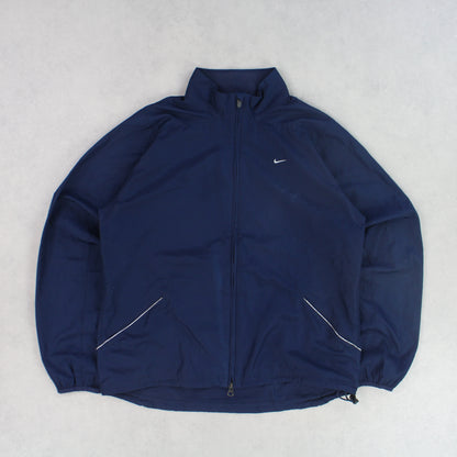 RARE 00s Nike Track Jacket Navy - (S)