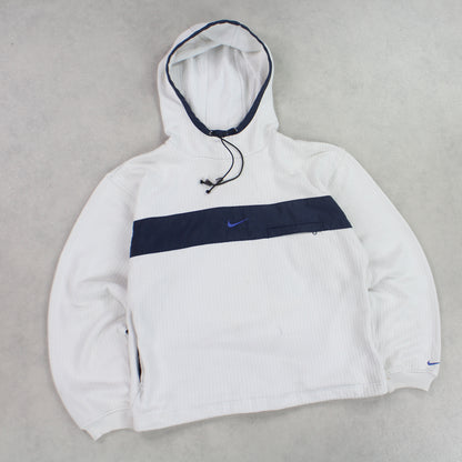 SUPER RARE 1990s Nike Hoodie Cream - (S)