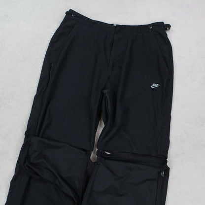 SUPER RARE Vintage 00s Nike TN 2 In 1 Trackpants Black - (L)