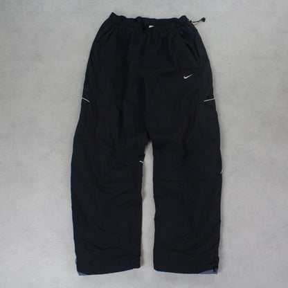 RARE 2000s Baggy Nike Trackpants Black - (M)