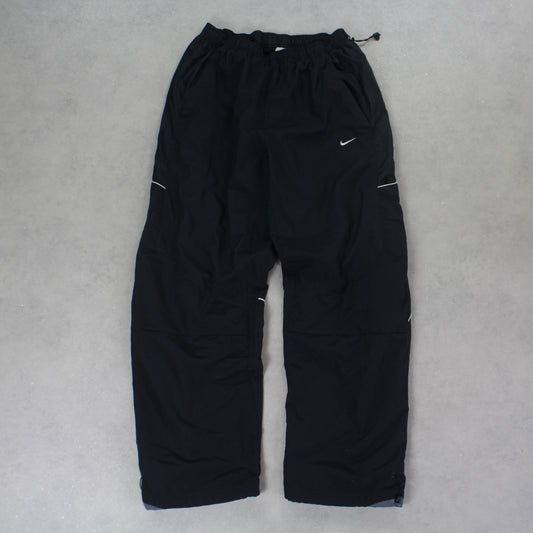 RARE 2000s Baggy Nike Trackpants Black - (M)