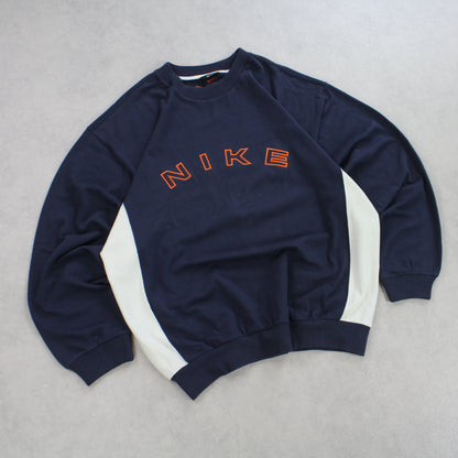 SELTENES Nike-Sweatshirt aus den 1990ern, Marineblau – (L)