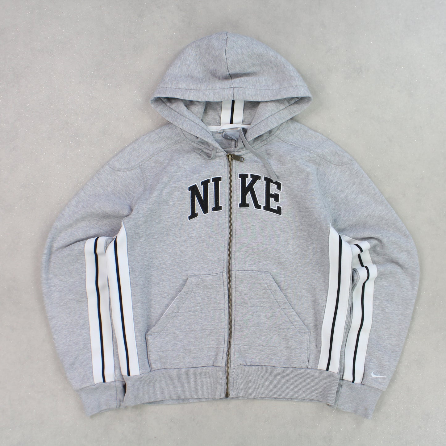 RARE 00s Nike Zip Up Hoodie Grey - (S)