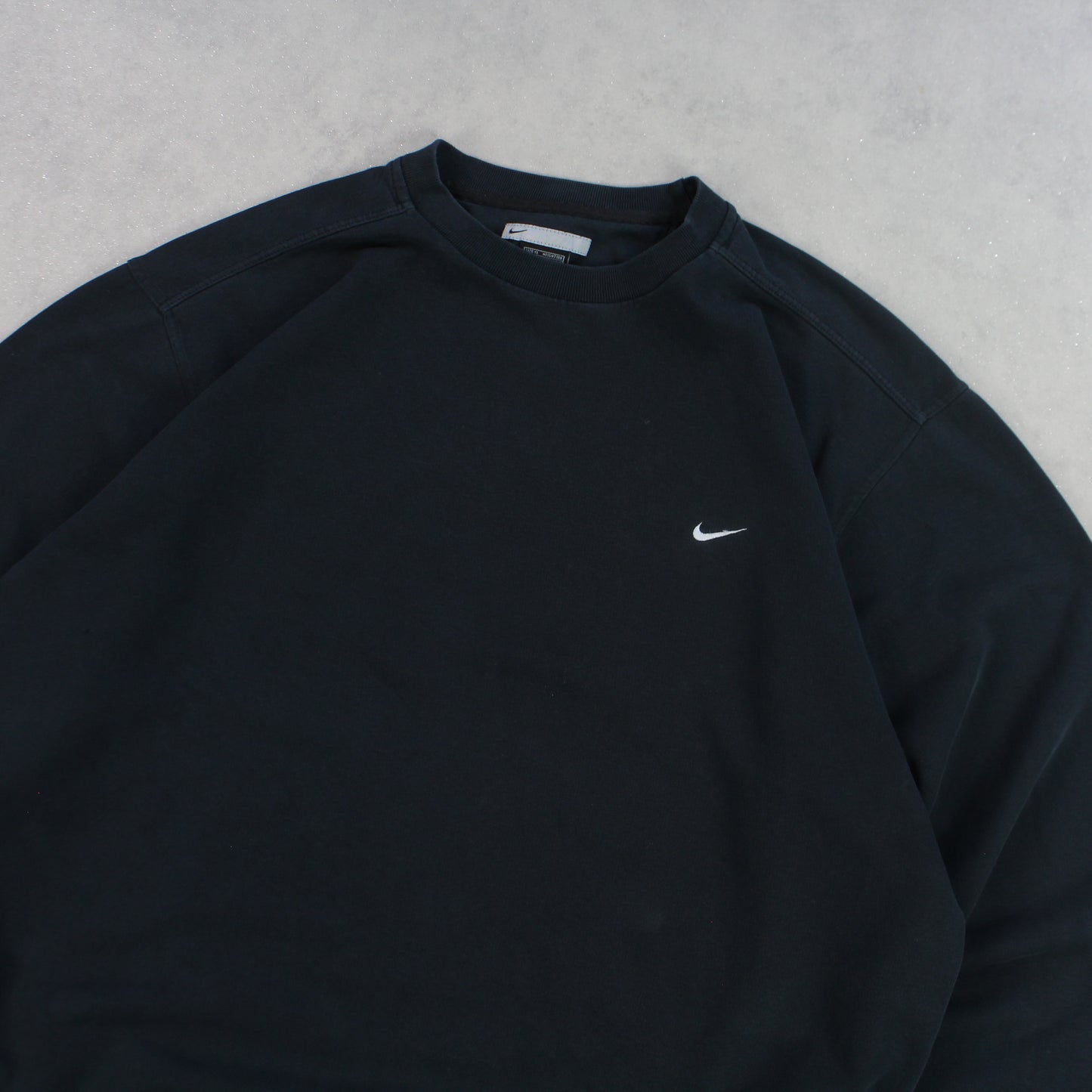 RARE 00s Nike Swoosh Sweatshirt Black - (XL)