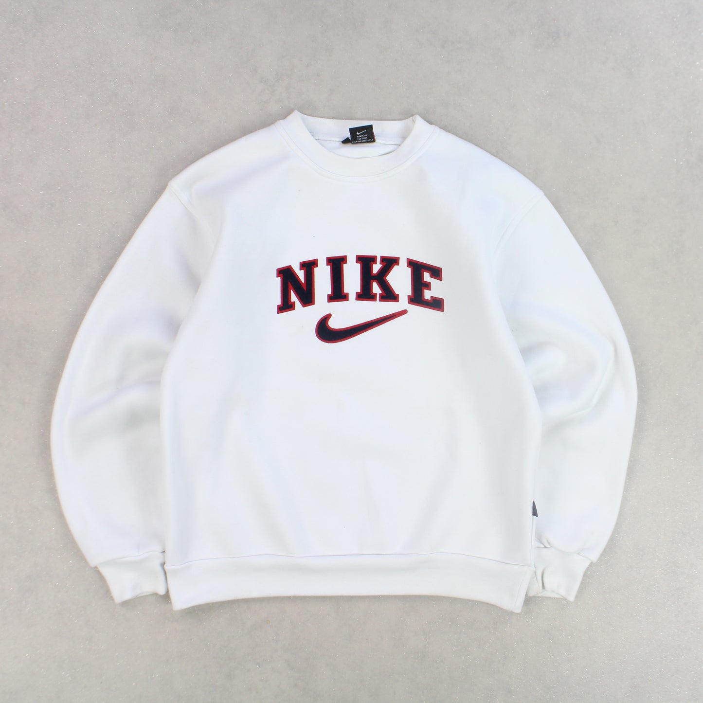 RARE 90s Nike Spell Out Sweatshirt White - (XS)