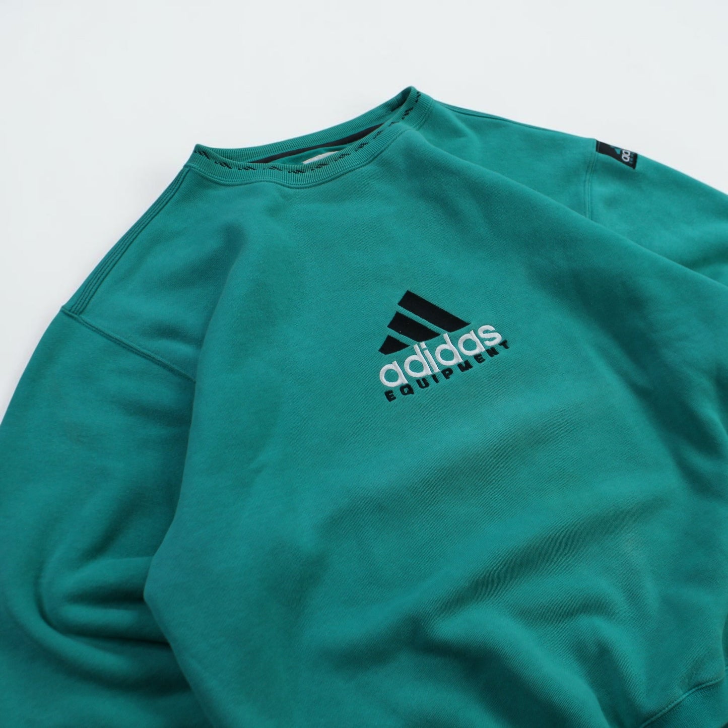 RARE 1990s Adidas EQT Sweatshirt Green - (M)