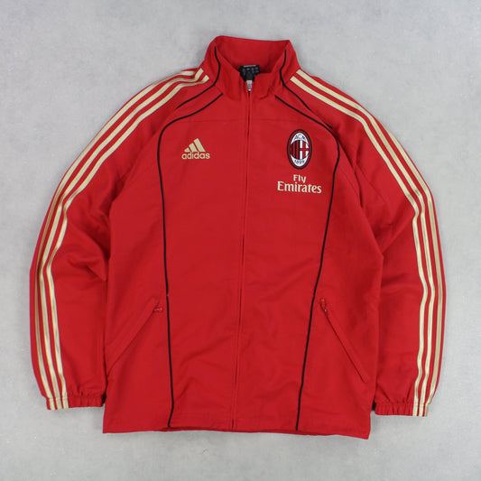 SUPER RARE 00s Adidas AC Milan Track Jacket Red - (M)