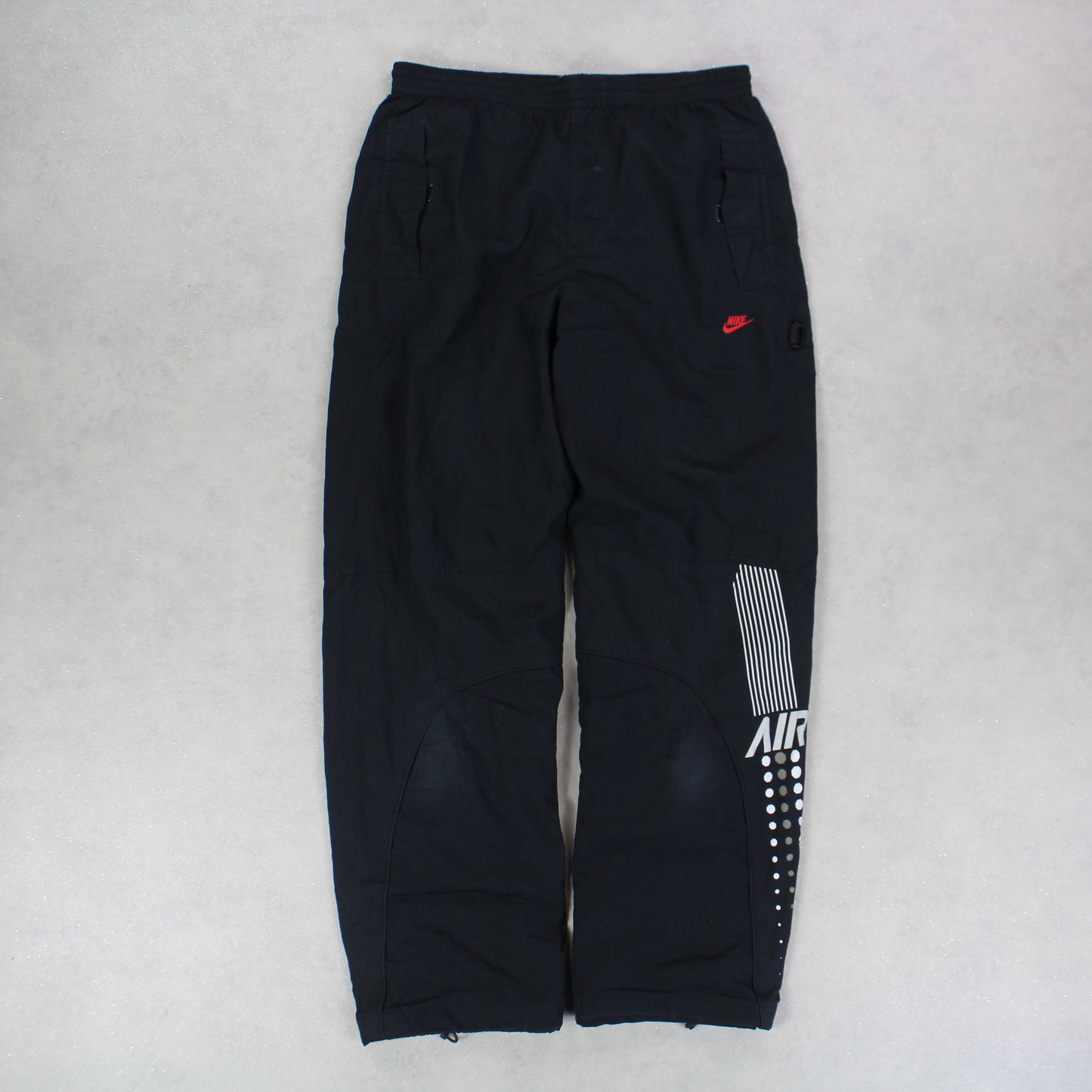 RARE 00s Nike Baggy Trackpants Black - (L)