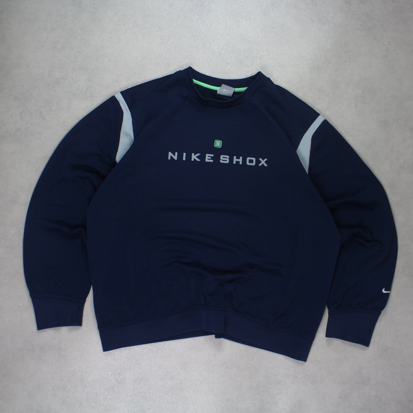 SUPER RARE 2000s Nike Shox Sweatshirt Navy - (L)