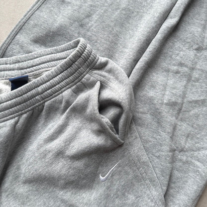 RARE 2000s Wide Leg Nike Joggers Grey - (L)
