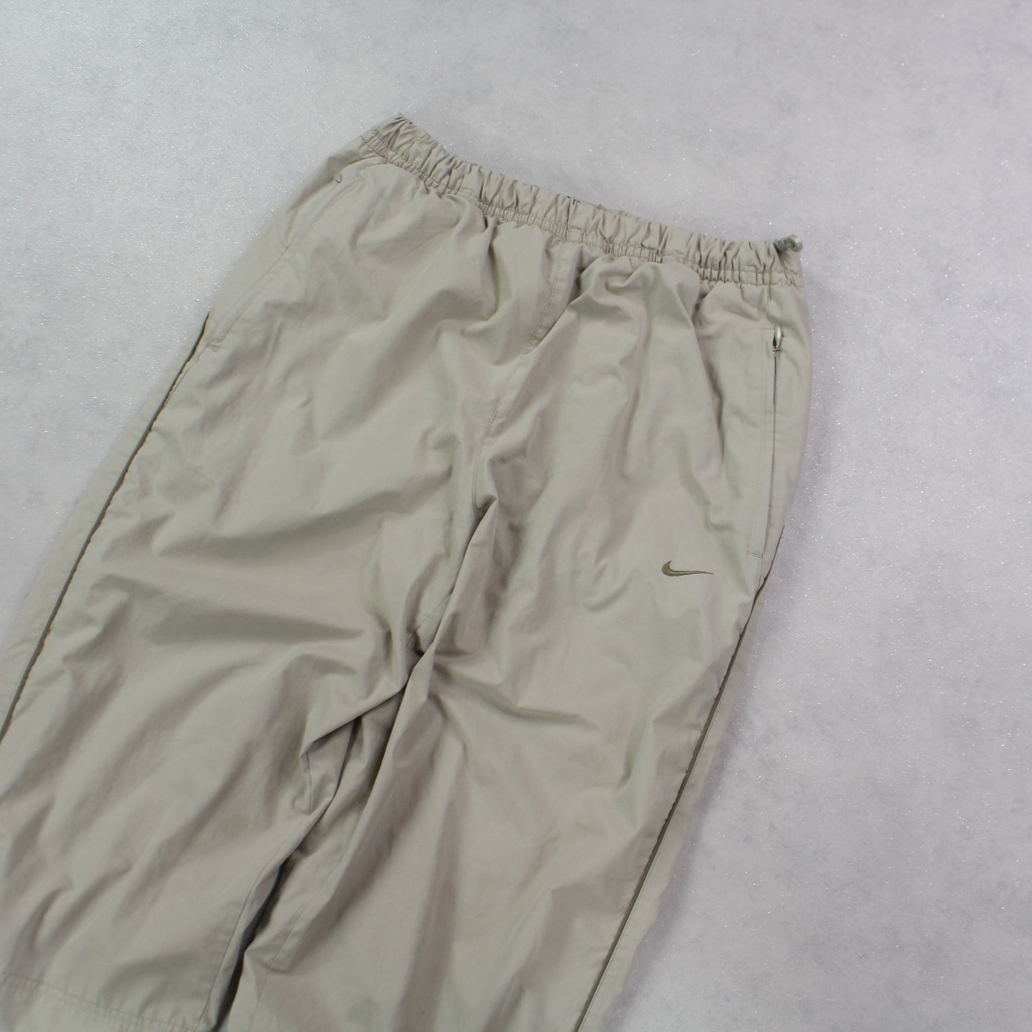 RARE 00s Nike Trackpants Beige - (S)