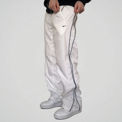 RARE 2000s Nike Trackpants White - (L)