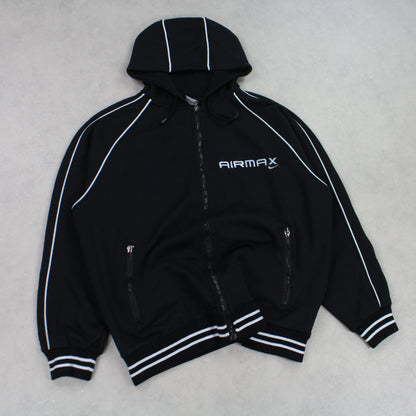 VERY RARE Vintage 00s Nike Air Max Zip Up Hoodie Black - (M)