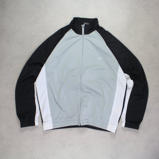 RARE 2000s Nike Track Jacket Grey - (L)