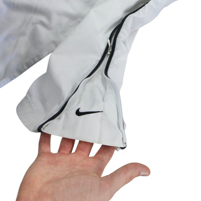 SUPER RARE 2000s Baggy Nike Trackpants White - (XL)