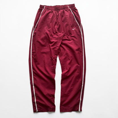 RARE 2000s Nike Trackpants Burgundy - (L)