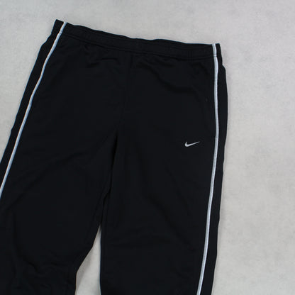 RARE 00s Nike Trackpants Black - (L)