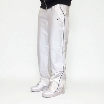 SUPER RARE 2000s Nike Trackpants White - (M)