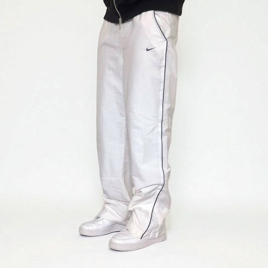 SUPER RARE 2000s Nike Trackpants White - (M)