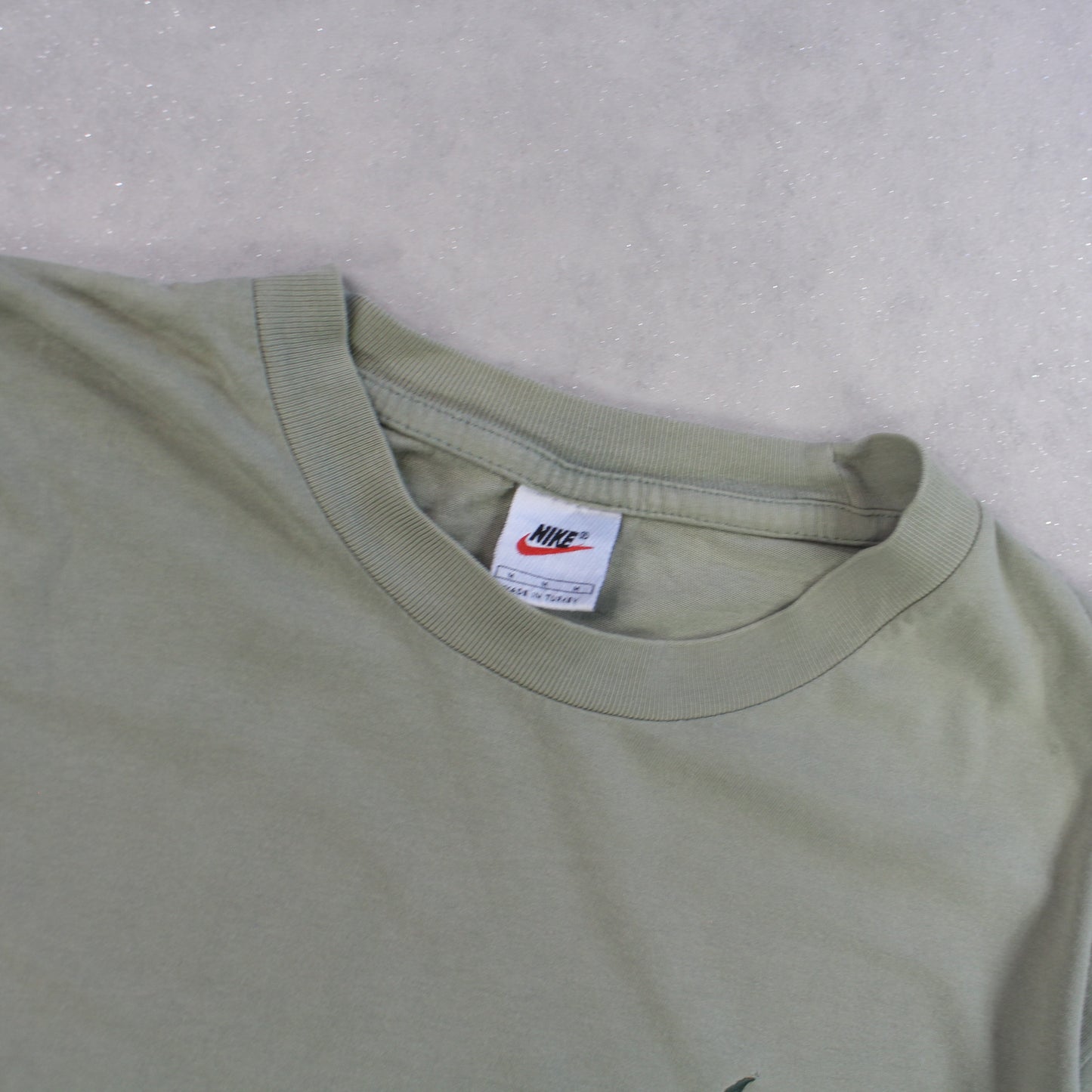 RARE 90s Nike Heavyweight T-Shirt Green - (M)