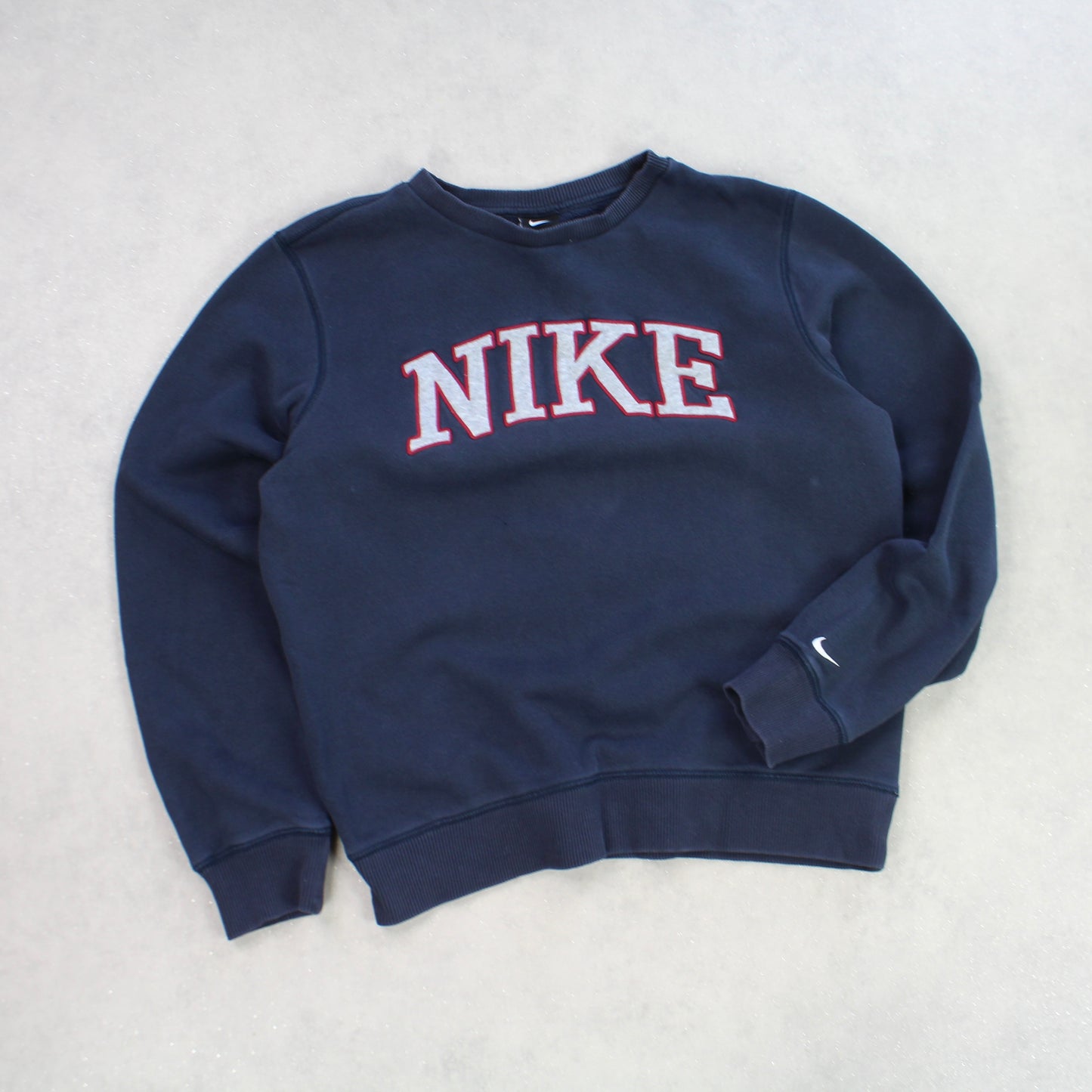 RARE Vintage 00s Nike Spell Out Sweatshirt Navy - (S)