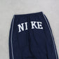 RARE 00s Nike Spell Out Trackpants Navy - (S)