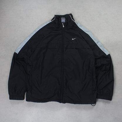 RARE 2000s Nike Track Jacket Black - (L)