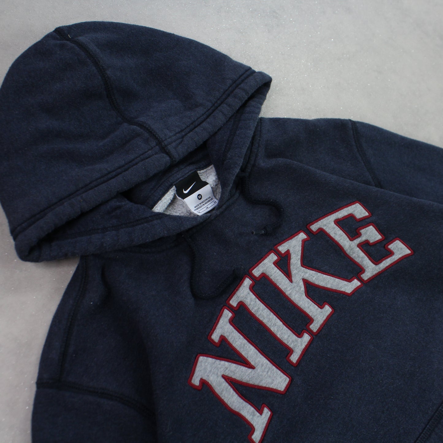 RARE 00s Nike Spell Out Hoodie Navy - (M)