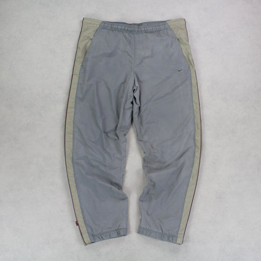 RARE 00s Nike Trackpants Grey - (XL)