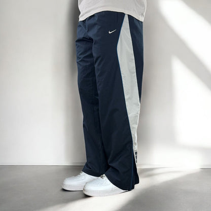RARE 2000s Baggy Nike Trackpants Navy - (L)
