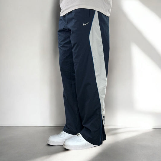RARE 2000s Baggy Nike Trackpants Navy - (L)