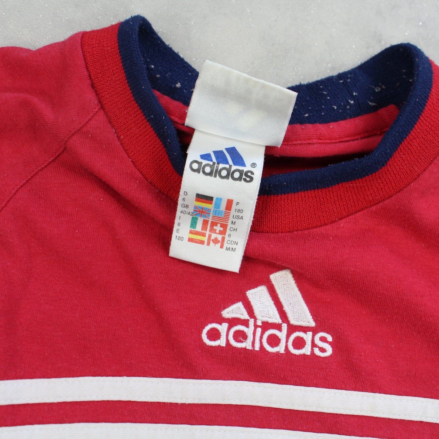 RARE 1990s Vintage Adidas T-Shirt Navy - (S)