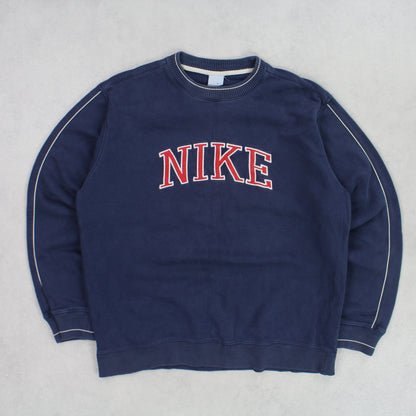 RARE Vintage 00s Nike Sweatshirt Navy - (L)