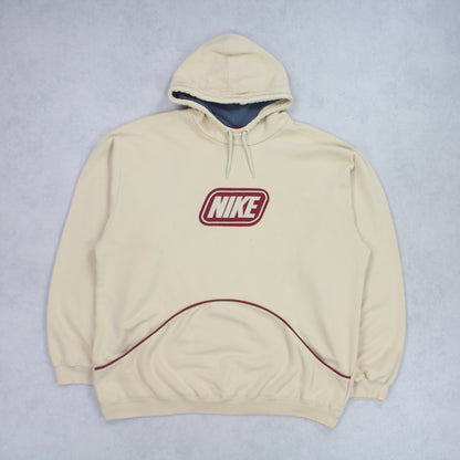 RARE Vintage 00s Nike Spell Out Hoodie Peach - (XL)