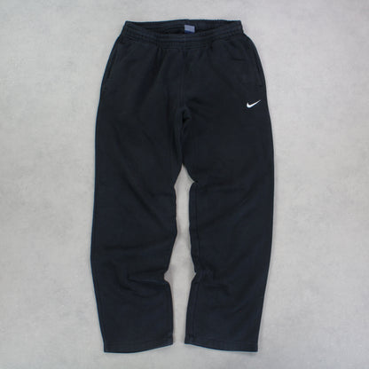 RARE 2000s Nike Wide Leg Joggers Black - (L)