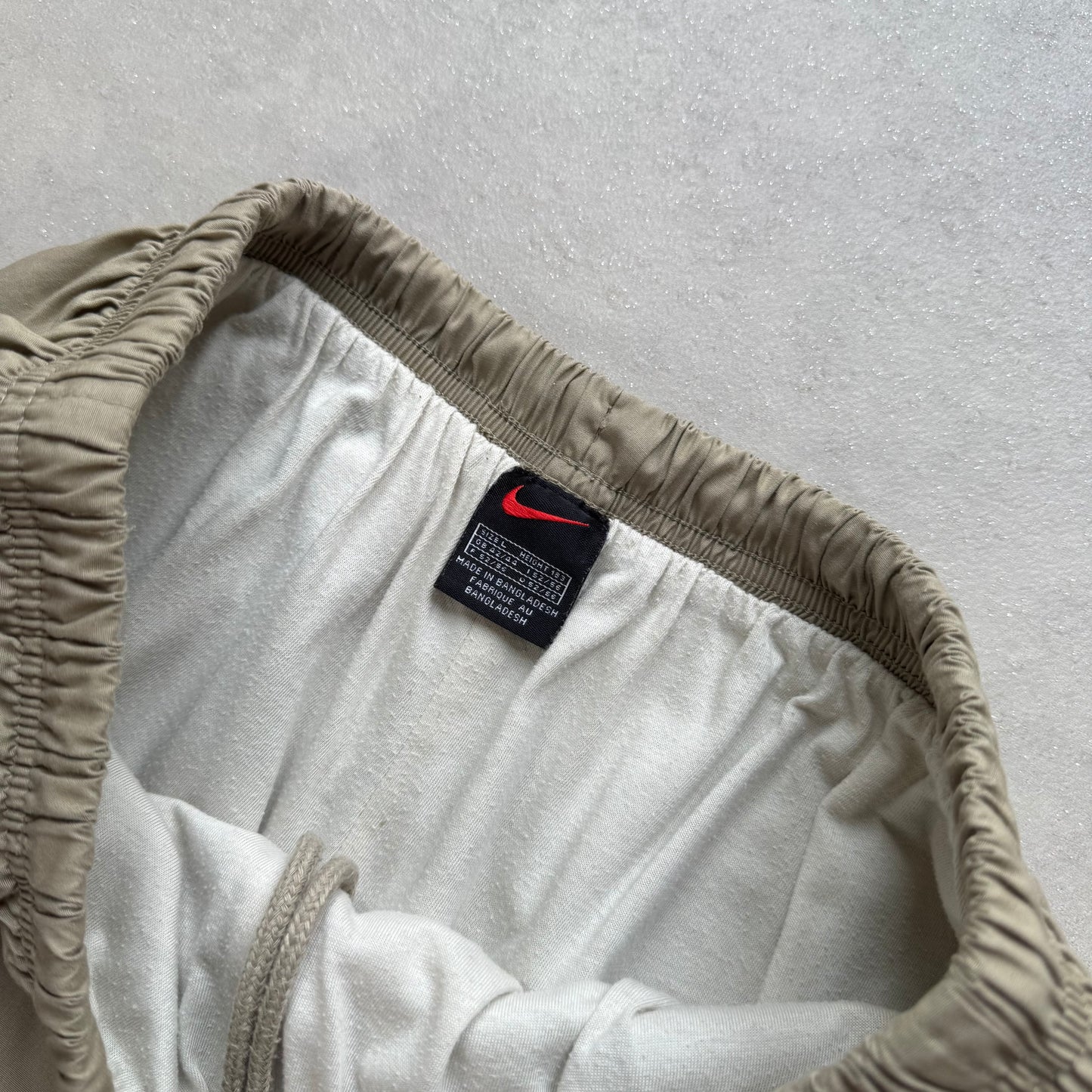RARE 1990s Nike Trackpants Beige - (L)