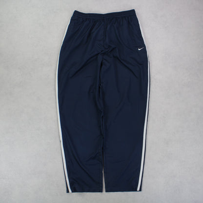 RARE 00s Nike Baggy Trackpants Navy - (M)