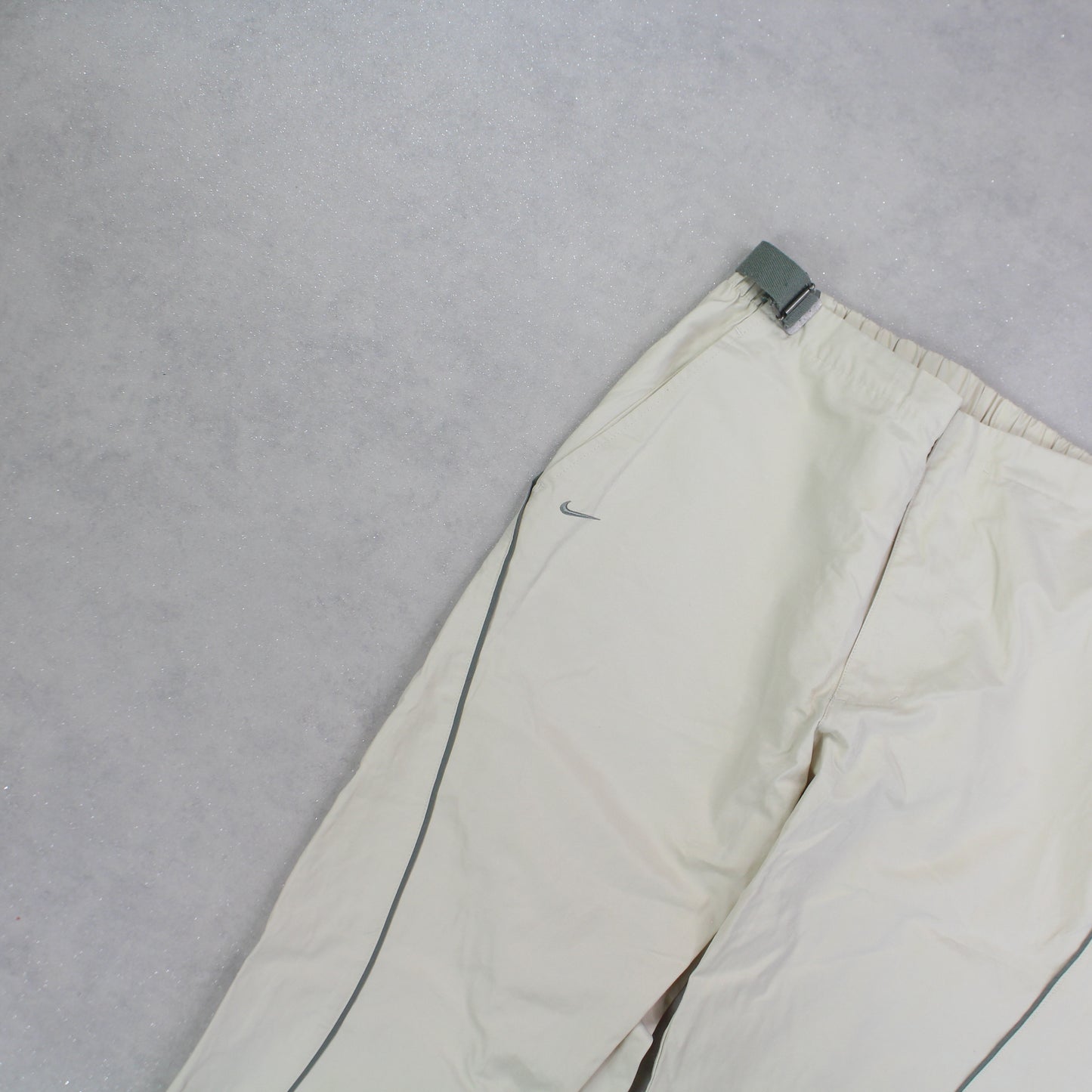 RARE 00s Nike Trackpants Cream - (S)