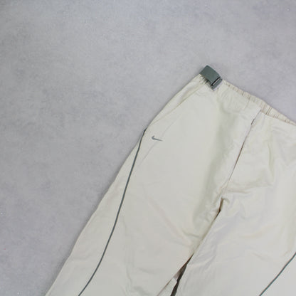 RARE 00s Nike Trackpants Cream - (S)