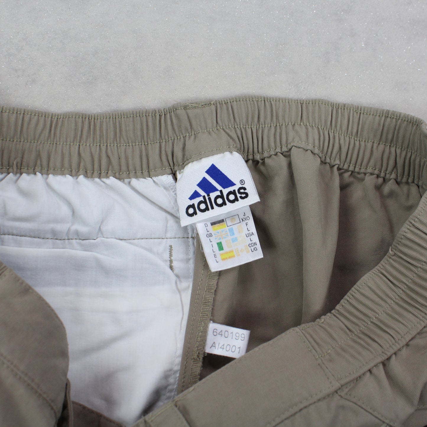 RARE Vintage 1990s Adidas 2 in 1 Trackpants & Shorts Beige - (L)