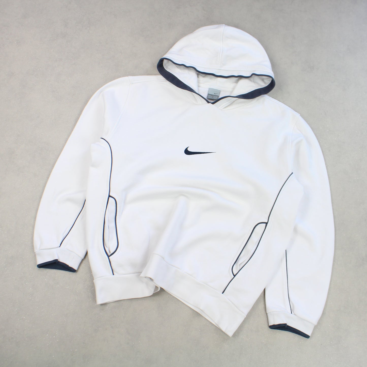 SUPER RARE Vintage 00s Nike Hoodie White - (L)